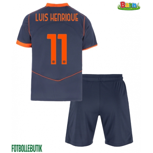 Inter Milan Luis Henrique #11 Tredjeställ Barn 2025-26 Kortärmad (+ Korta byxor)